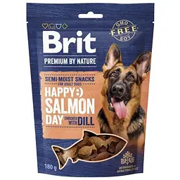 Ласощі для собак Brit Premium Semi-moist Snacks Salmon with Dill напіввологі з лососем і укропом 180 г