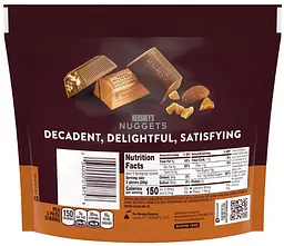 Цукерки шоколадні Hershey's Nuggets Extra Creamy Milk Chocolate, Toffee and Almonds 289 г - мініатюра 2