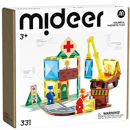 Магнітний конструктор Mideer Міські герої 33 елементи (MD1641)