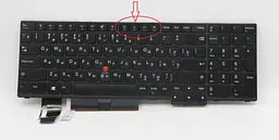 Клавіатура для ноутбуків Lenovo ThinkPad T15 Gen1/Gen2 чорна з чорною рамкою, з трекпоінтом RU/US