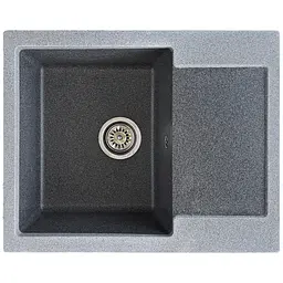 Мийка кухонна Valetti Art 26N прямокутна композитна 620х500 мм сіро-чорна - мініатюра 4