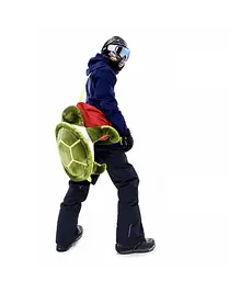 Захисна подушка-черепаха D&S Design Ski-Protector Mini Turtle розмір M 40×33 см захист спини та стегон для лиж і сноуборду зелено-жовта (SKU-257)