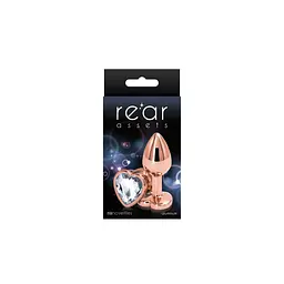 Анальна пробка NS Novelties Rear Assets - Rose Gold Heart, S - мініатюра 2