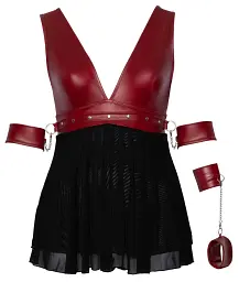 Сорочка Cottelli Collection Bondage Plus Babydoll 3XL чорний з червоним - мініатюра 5