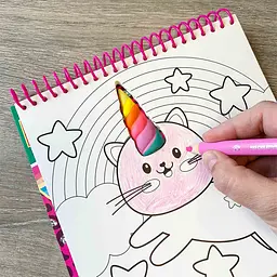 Книжка-розмальовка Ses Creative Єдиноріжка 15 сторінок 40 наліпок з блискітками (00111S) - мініатюра 5