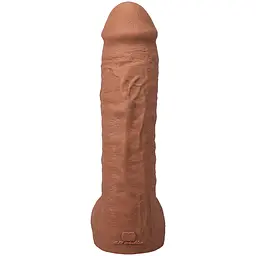 Фалоімітатор Doc Johnson The Realistic Cock ULTRASKYN 12 Inch з мошонкою, карамельний - мініатюра 3