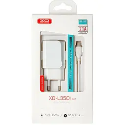 Зарядний пристрій XO L35D 2.1A/2USB + Type-C Cable White - мініатюра 2