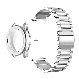Комплект Tamister для годинника Xiaomi Watch S3 сріблястий (чохол + ремінець Rolex design 22 мм) - мініатюра 3