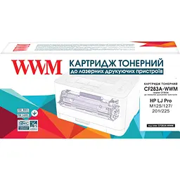Картридж тон. WWM для HP LJ Pro M125/127/201/225 аналог CF283A Black ( 1500 ст.) (CF283A-WWM)