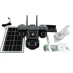 Поворотна вологозахисна камера IP 4G з 3 лінзами та із сонячною панеллю - мініатюра 7