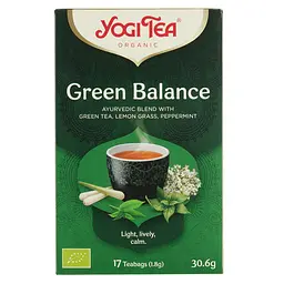 Суміш трав'яного та зеленого чаю Yogi Tea Зелений баланс органічний 30.6 г (17 шт х 1.8 г) - мініатюра 2