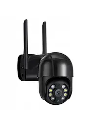 Вулична поворотна 4MP Wi-Fi IP-камера, водонепроникна з нічним баченням + ICSee, Чорна (3058609997) - мініатюра 2
