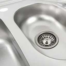 Кухонна мийка з нержавіючої сталі Platinum 9550D декор (0,8/180 мм), Decor - мініатюра 5