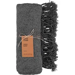 Плед Ardesto Chenille 140х190 см 100% поліестер сірий темний pbe0050434