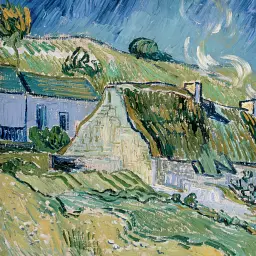 Інтер'єрна картина Халупки, Вінсент ван Гог, Vincent van Gogh, Thatched Cottages, інтер'єрний декор, 60×80 см (id6662) - мініатюра 7