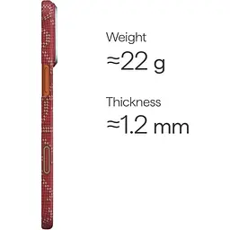Чохол Pitaka Ultra-Slim Monogram для Apple iPhone 17 Pro Gold/Red (KI1702PTK) [157998] - мініатюра 6