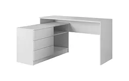 Стіл офісний письмовий Perfect Home Teo 3S/138 з 3 шухлядами Білий (PFH-091165)