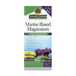 Витаминно-минеральный комплекс Nature's Answer Магний на морской основе, 500 мг, вкус ванили, Marine Based Magnesi (NTA26161)