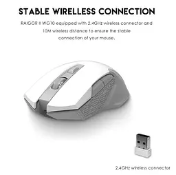 Ігрова бездротова миша Fantech WG-10 RAIGORII PixArt 10G White - мініатюра 7
