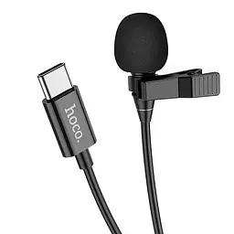 Мікрофон петличний Hoco L14 Type-C (2m) Black - мініатюра 2
