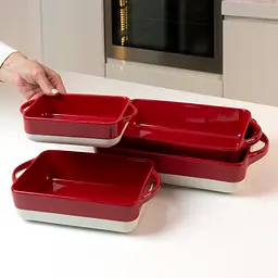 Форма для запікання МВМ My Home M 25х15х5.5 см (KP-44 M WHITE/RED) - мініатюра 7