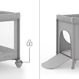 Ліжко-манеж Kinderkraft Leody Up Grey (KCLEODUPGRY0000) - мініатюра 2