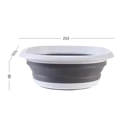 Миска складана MBM My Home KP-76 S 2.7 л біло-сіра (KP-76 S WHITE/GRAY) - мініатюра 2
