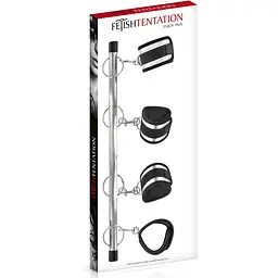 Фіксатор для рук і ніг Fetish Tentation SubMission bar With 4 cuffs - мініатюра 3