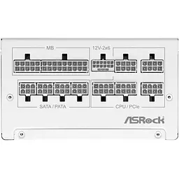 Блок живлення 850W ASRock SteelLegend Білий SL-850GW ATX 3.1 135mm, 80+ Золотистий, Fully Modular, Retail - мініатюра 4