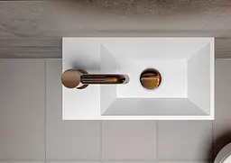 Умивальник Miraggio COPPER 400 (0000162) Miramarble, Глянцевий, Накладний, Білий - мініатюра 8
