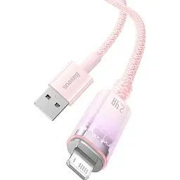 Кабель Baseus Explorer Series Fast Charging Cable with Smart Temperature Control Cable USB to Lightning 2.4A 1m CATS010004 Pink - мініатюра 2