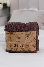 Плед 120х200 см COTTON шоколадний (039528) - мініатюра 5