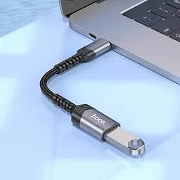 Мульти адаптер хаб Hoco UA24 Type-C to USB 3.0 сірий - мініатюра 2