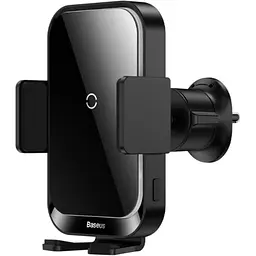 Автотримач із бездротовою зарядкою Baseus Halo Electric Wireless Charger 15W Black (SUDD000001) [82037] - мініатюра 1