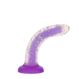 Фалоімітатор, що світиться в темряві Addiction Rave 8″ Glow in the Dark Dildo Purple Confetti, 20.3 см + віброкуля в подарунок - мініатюра 3