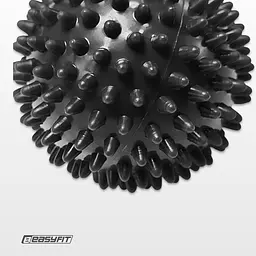 Масажний м'ячик EasyFit PVC 7.5 см жорсткий чорний - мініатюра 4