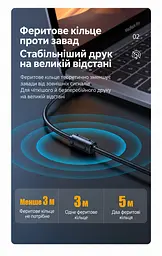 Кабель для принтера UGREEN US135 USB 2.0 USB-A - USB-B 1 м чорний (20846) - мініатюра 12