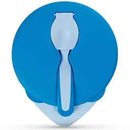 Мисочка BABOO 9-029 від 6 місяців з кришкою та ложечкою Синя (5057778090295)