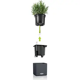 Комплект вазонів Lechuza Green Wall Home Kit Glossy 48х6х14 см білий (13523) - мініатюра 4