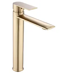 Змішувач для умивальника Rea Veneta високий brushed gold REA-B3009
