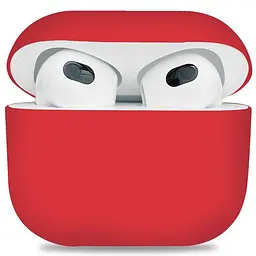 Силіконовий чохол для навушників Apple AirPods 3, Ultrathin Silicone Case, червоний, захисний чохол, ультратонкий і легкий, захист від подряпин і пилу, м"який силікон, ArmorStandart (ARM60293)
