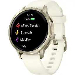 Смарт-годинник Garmin Venu 4, 41 мм Lunar Gold with Bone Silicone Band 010-03013-00 [146404] - мініатюра 2