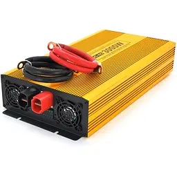 Інвертор напруги Mexxsun MXSPSW-3000, 12V/220V, 3000W з правильною синусоїдою, 2 Shuko, клемні дроти, Q2 - мініатюра 2