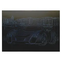 Гравюра А4 "Спорткар" Danko Toys ГрА4-4с економ варіант в пакеті 29,7х21 см