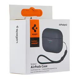 Футляр із нейлоновим шнурком Spigen Leather Armor Airpods Pro Blue (35261_3345600) - мініатюра 2