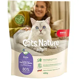 Сухий корм Mera Cats Nature Adult Duck (Ente) з качкою для дорослих котів всіх порід 400 г