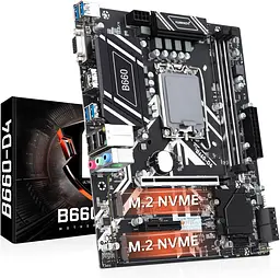 Материнська плата Huananzhi B660-D4 ver1.0 (B660-D4) (Socket 1700, Intel B660, ) Б/в - мініатюра 4