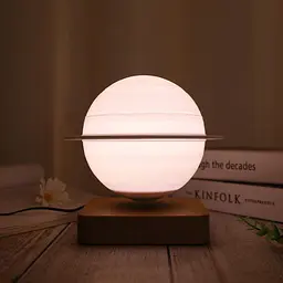 Магнітна левітаційна лампа HCNT Levitating Lamp Saturn Dark Wood Grain SIM10-GW5-S - мініатюра 4