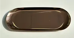 Тарілка овальна "Мідний металік", 23x9,5 см