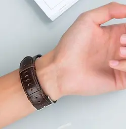 Шкіряний ремінець Primo для годинника Samsung Sport Gear (SM-R600) Dark Brown - мініатюра 3